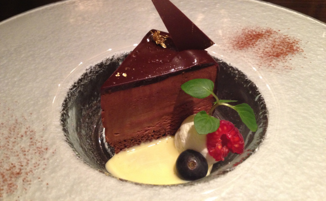 The chocolate dessert
