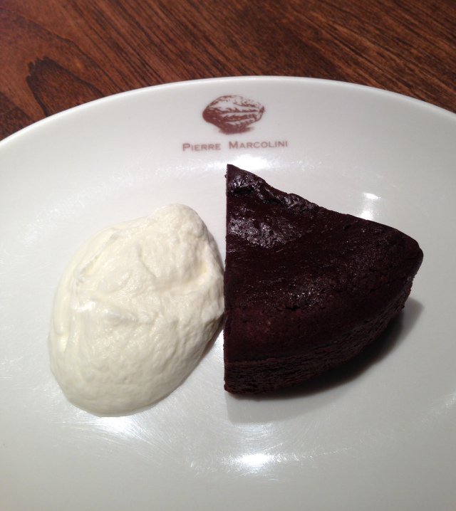 The chocolate gateau