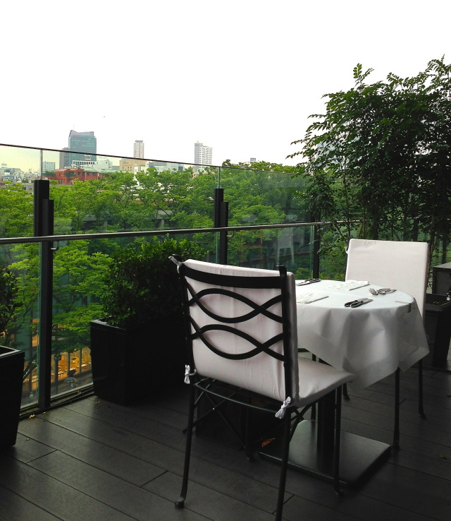 The terrace