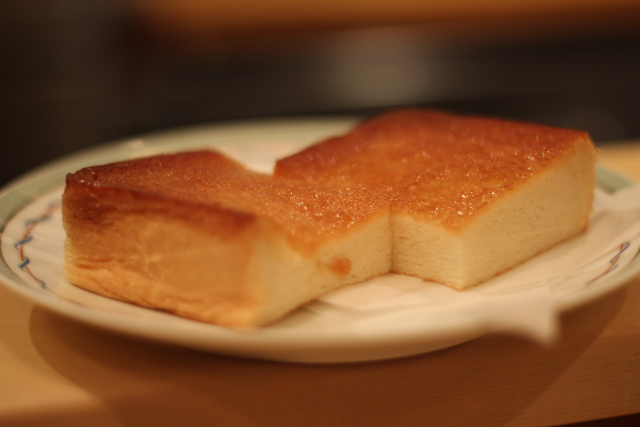 Seared white toast drizzled with honey