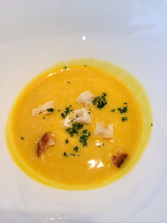 Warm pumpkin potage